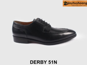 Giày tây nam buộc dây sliptoe màu đen Derby 51N 001