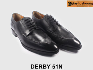 Giày tây nam buộc dây sliptoe màu đen Derby 51N 004