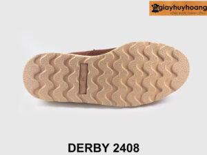 Giày tây nam da lộn thể thao phối jeans kaki Derby 2408 006