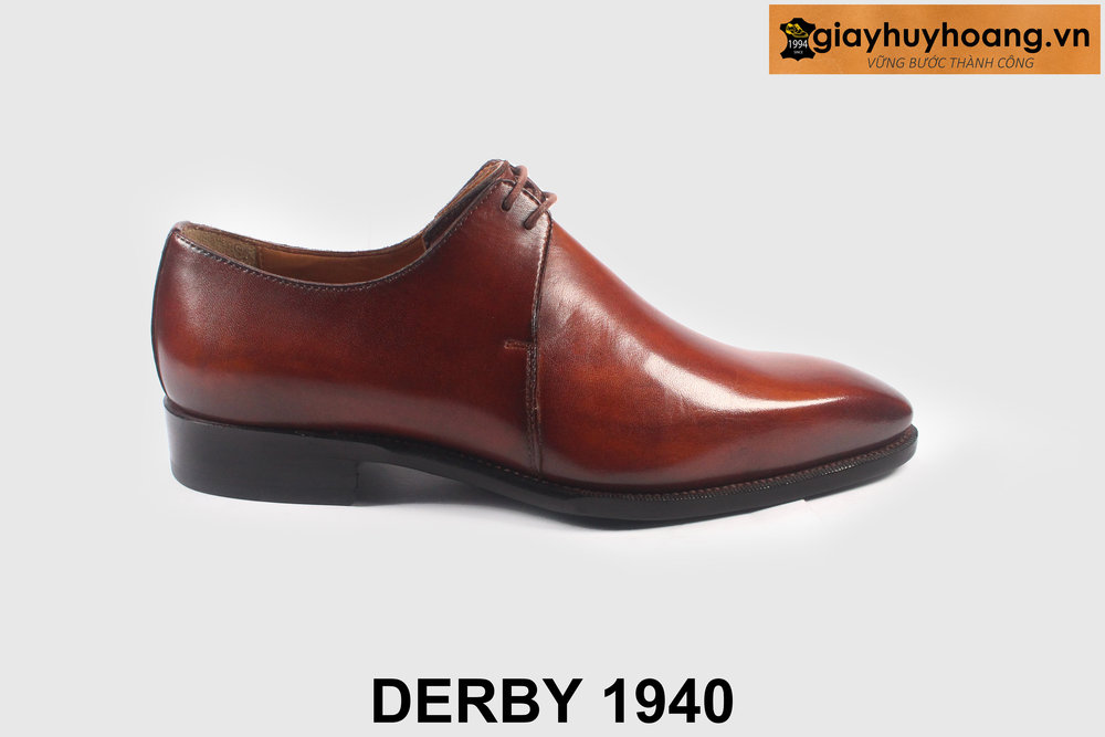 ban-giay-tay-nam-derby-mau-bo-1940-giayhuyhoangvn-2 Giày da nam trẻ trung derby 2 cặp lỗ xỏ dây cao cấp 1940 001