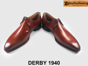 Giày da nam trẻ trung derby 2 cặp lỗ xỏ dây cao cấp 1940 003