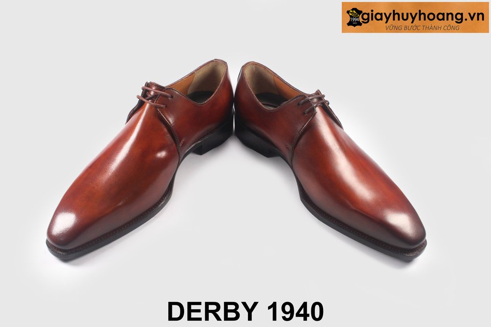 ban-giay-tay-nam-derby-mau-bo-1940-giayhuyhoangvn-5 Giày da nam trẻ trung derby 2 cặp lỗ xỏ dây cao cấp 1940 003