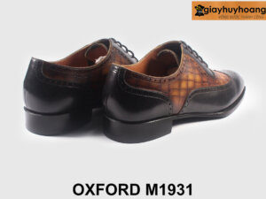 Size 42 Giày da nam phối vân cá sấu độc đáo Oxford 1931 002