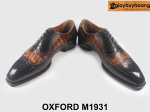 Size 42 Giày da nam phối vân cá sấu độc đáo Oxford 1931 003
