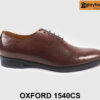Giày da nam màu nâu không đường may Oxford 1540CS 001