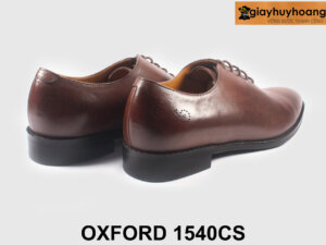 Giày da nam màu nâu không đường may Oxford 1540CS 002