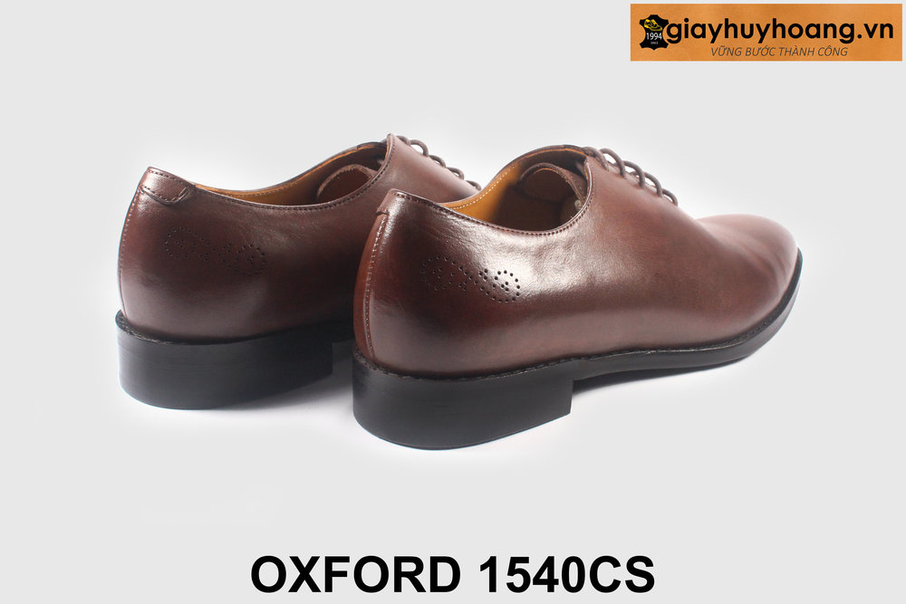 ban-giay-tay-nam-oxford-da-tron-1540cs-giayhuyhoangvn-5 Giày da nam màu nâu không đường may Oxford 1540CS 002