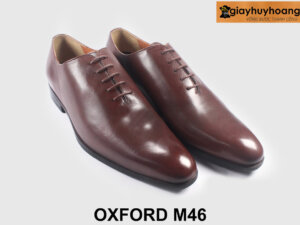 Giày da oxford nam mũi trơn kiểu wholecut nâu M46 004