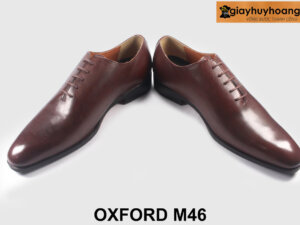 Giày da oxford nam mũi trơn kiểu wholecut nâu M46 003