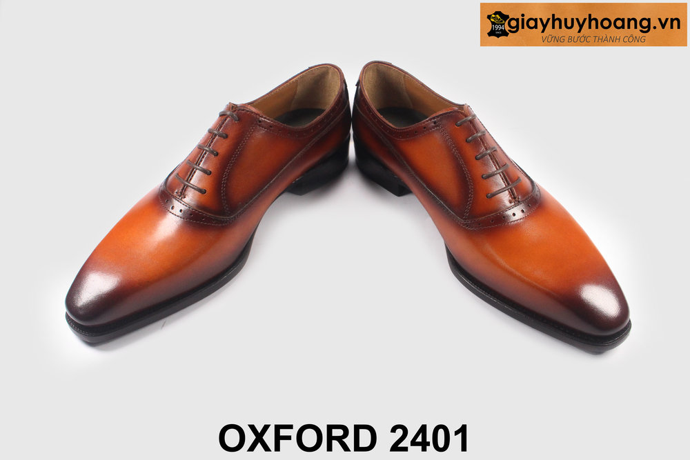 ban-giay-tay-oxford-2401-nam-mui-tron-giayhuyhoangvn-4 Giày oxford nam da bê mũi trơn màu bò cá tính 2401 003
