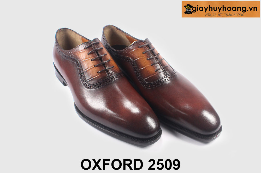 ban-giay-tay-oxford-2509-phong-cach-giayhuyhoangvn-3 Giày tây oxford nam công sở đẹp sang trọng nâu 2509 004