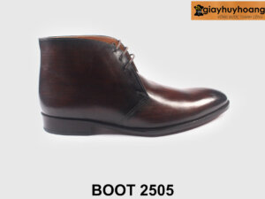Giày da nam cổ lửng trẻ trung màu nâu boot 2505 001