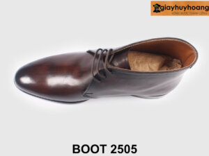 Giày da nam cổ lửng trẻ trung màu nâu boot 2505 005