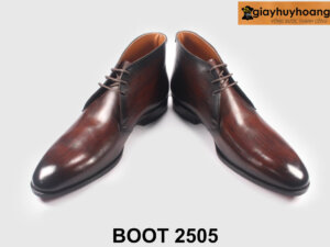 Giày da nam cổ lửng trẻ trung màu nâu boot 2505 003