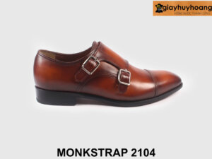 Giày da nam cài khóa màu bò Monkstrap 2104 001