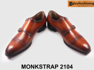 Giày da nam cài khóa màu bò Monkstrap 2104 003
