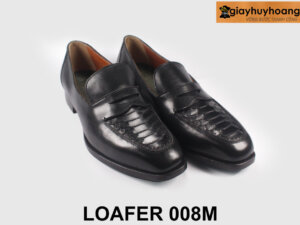Giày lười da bê phối da vân trăn độc đáo Loafer 008M 004