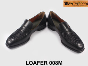 Giày lười da bê phối da vân trăn độc đáo Loafer 008M 003