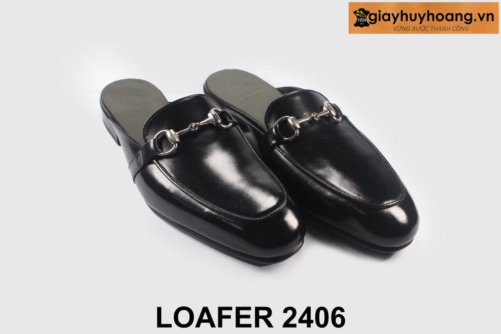 giay-luoi-da-nam-cong-so-thu-cong-loafer-2406-08 Dép sục nam không gót thời trang Loafer 2406 002