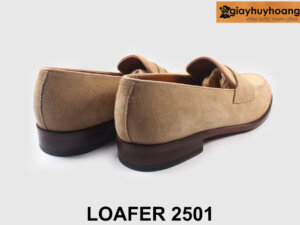 Giày lười da lộn nam màu be sang trọng Loafer 2501 002