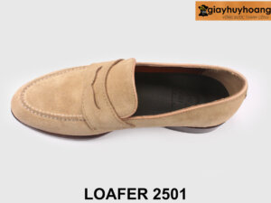 Giày lười da lộn nam màu be sang trọng Loafer 2501 005