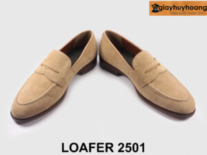 Giày lười da lộn nam màu be sang trọng Loafer 2501 003