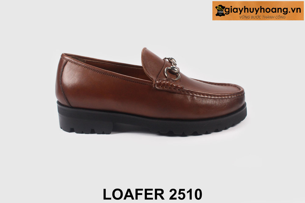giay-luoi-da-nam-cong-so-thu-cong-loafer-2510-06 Giày lười nam trẻ trung có khóa màu nâu Chunky loafer 2510 001