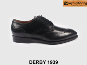 Giày tây nam Derby Wingtips màu đen sang trọng 1939 001