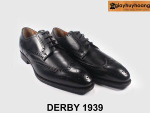 Giày tây nam Derby Wingtips màu đen sang trọng 1939 004