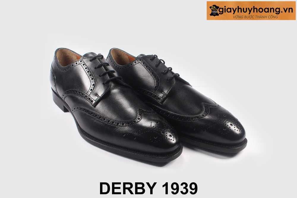 giay-tay-da-nam-cong-so-thu-cong-derby-1939-03 Giày tây nam Derby Wingtips màu đen sang trọng 1939 004