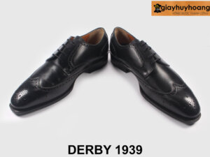 Giày tây nam Derby Wingtips màu đen sang trọng 1939 003