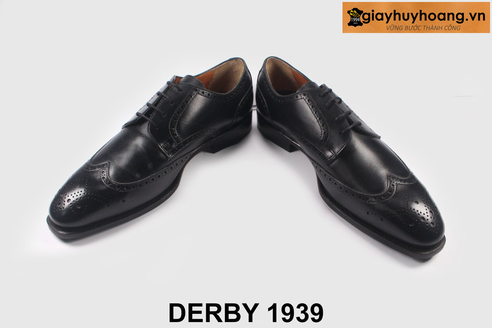 giay-tay-da-nam-cong-so-thu-cong-derby-1939-04 Giày tây nam Derby Wingtips màu đen sang trọng 1939 003