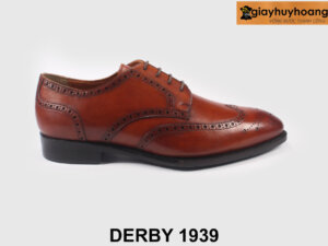 Giày derby da nam đục lỗ họa tiết màu bò 1939 001
