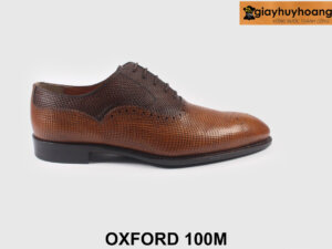 Giày tây nam da dập vân kỳ đà size to 45 Oxford 100M 001
