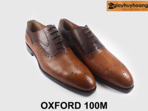 Giày tây nam da dập vân kỳ đà size to 45 Oxford 100M 004