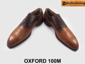 Giày tây nam da dập vân kỳ đà size to 45 Oxford 100M 003