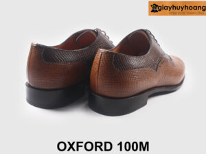 Giày tây nam da dập vân kỳ đà size to 45 Oxford 100M 002
