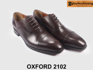 Giày da công sở nam màu nâu hàng hiệu Oxford 2102 004