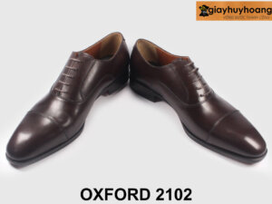 Giày da công sở nam màu nâu hàng hiệu Oxford 2102 003