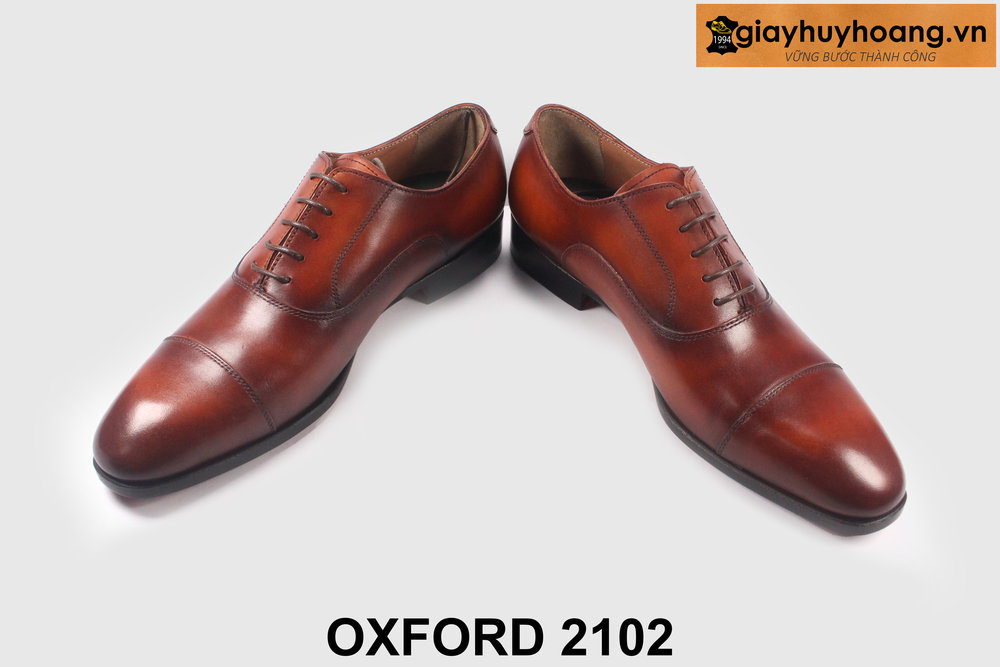giay-tay-da-nam-cong-so-thu-cong-oxford-2102-09 Giày tây công sở nam đơn giản bền bỉ Oxford 2102 màu bò 003