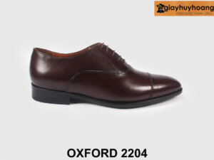 Giày da nam màu nâu cao cấp công sở đẹp Oxford 2204 001