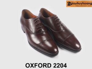 Giày da nam màu nâu cao cấp công sở đẹp Oxford 2204 004