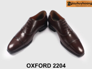 Giày da nam màu nâu cao cấp công sở đẹp Oxford 2204 003