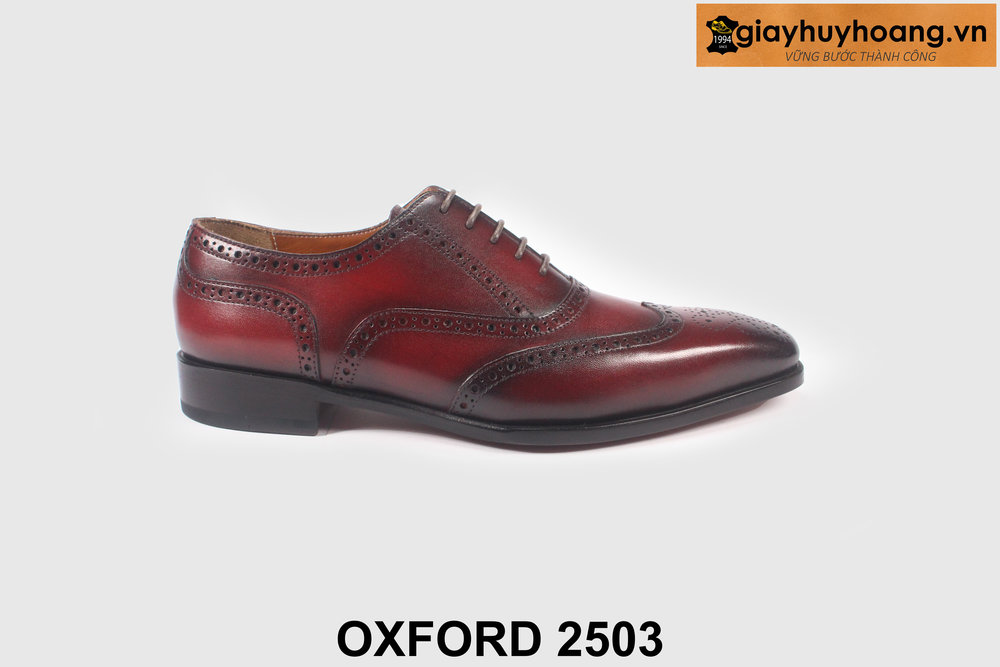 giay-tay-da-nam-cong-so-thu-cong-oxford-2503-01 Giày da nam công sở màu đỏ đô Wingtips Oxford 2503 001