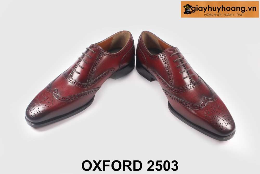 giay-tay-da-nam-cong-so-thu-cong-oxford-2503-04 Giày da nam công sở màu đỏ đô Wingtips Oxford 2503 003
