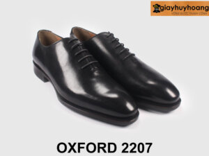 Giày da nam cao cấp kiểu trơn không họa tiết Oxford 2207 004