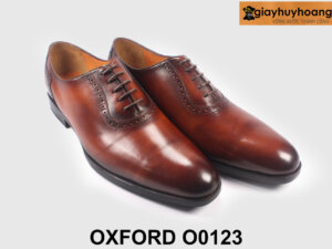 Giày tây oxford nam mũi trơn bò sáng O0123 004